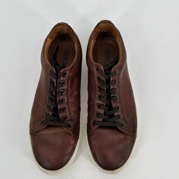Thursday Boot Company Premier Low Top Sneaker Mens 9.5 Chocolate Brown Leather - Picture 3 of 10